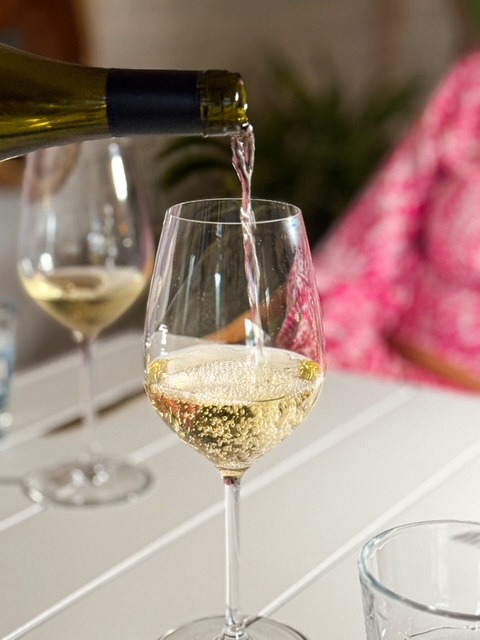 Wine glasses and cocktails at The Salty Zebra Bistro